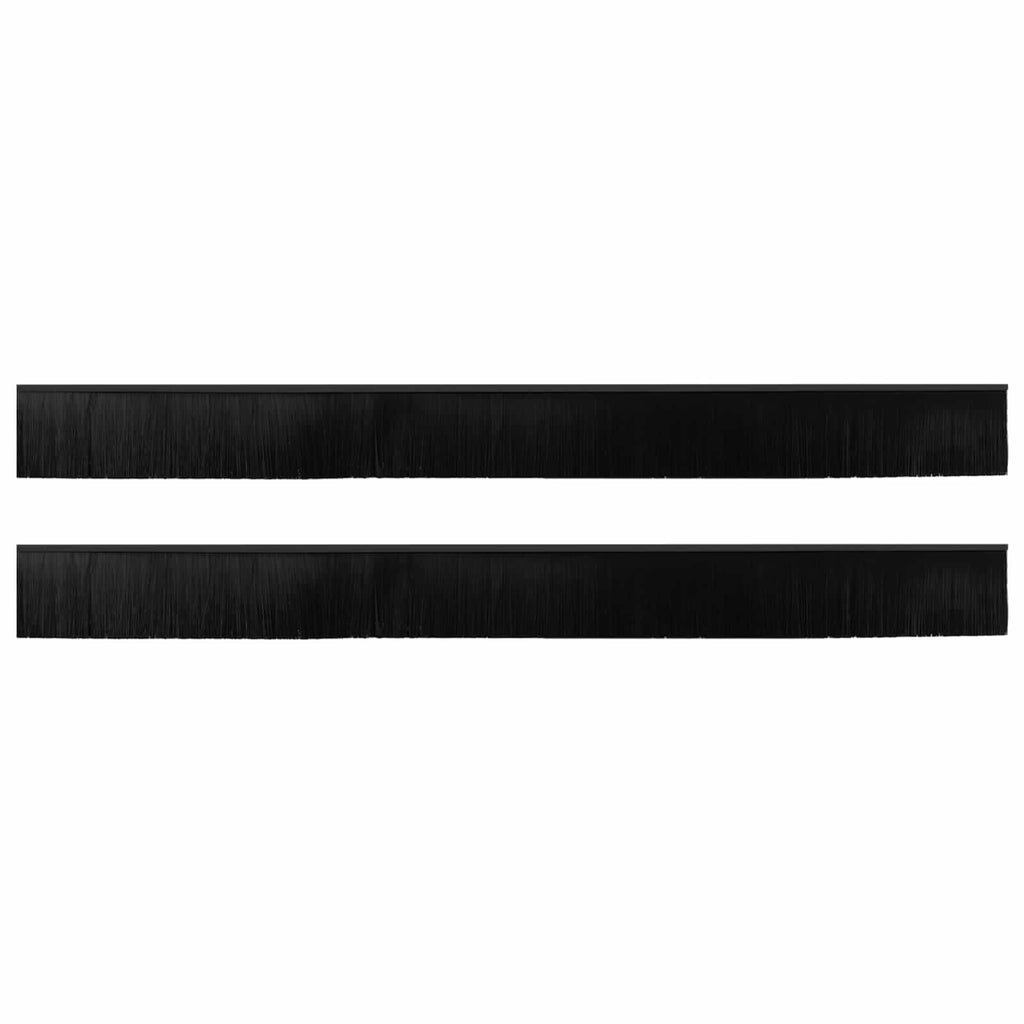 vidaXL Szczotki uszczelniające do drzwi samoprzylepne 2 pcs Czarny