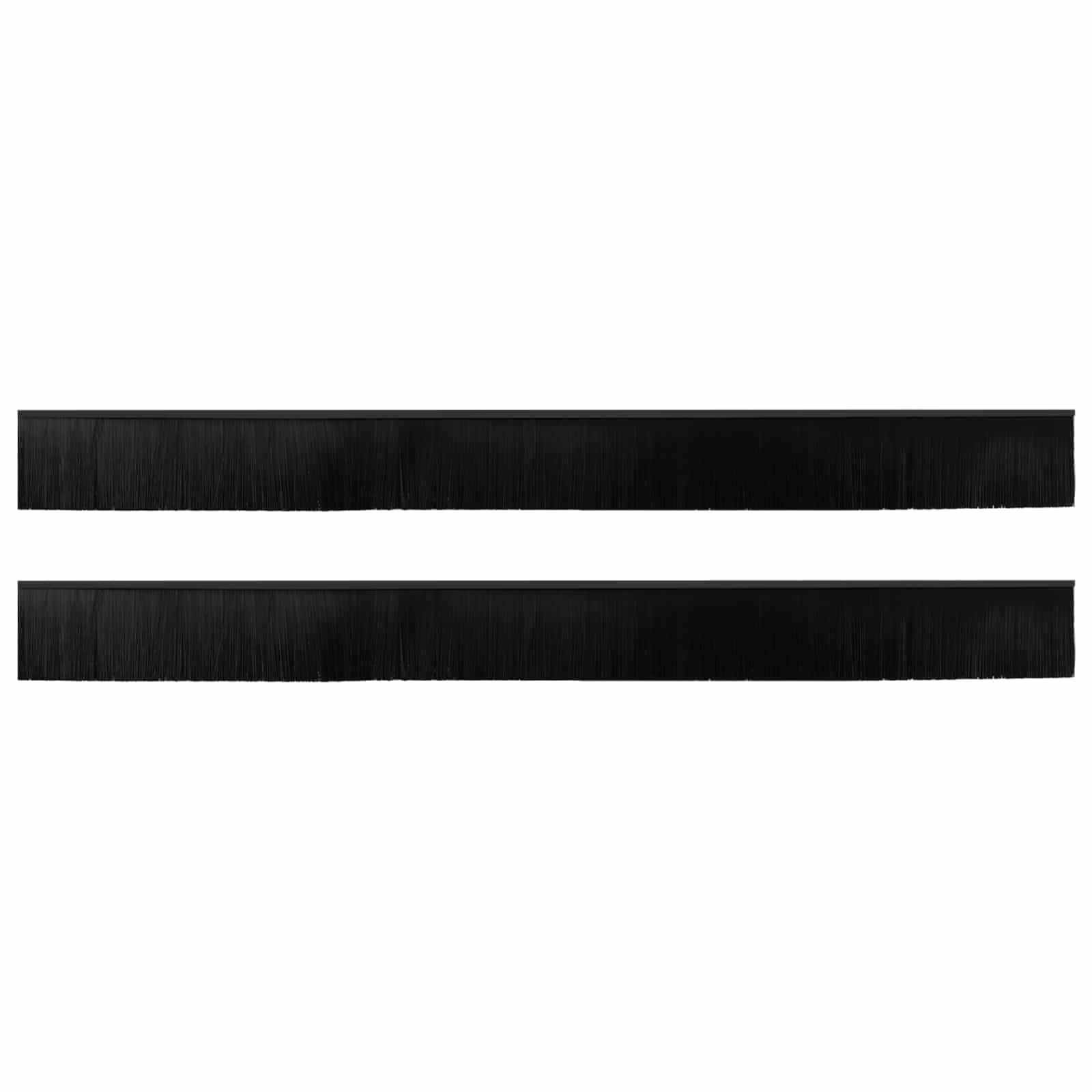 vidaXL Szczotki uszczelniające do drzwi samoprzylepne 2 pcs Czarny
