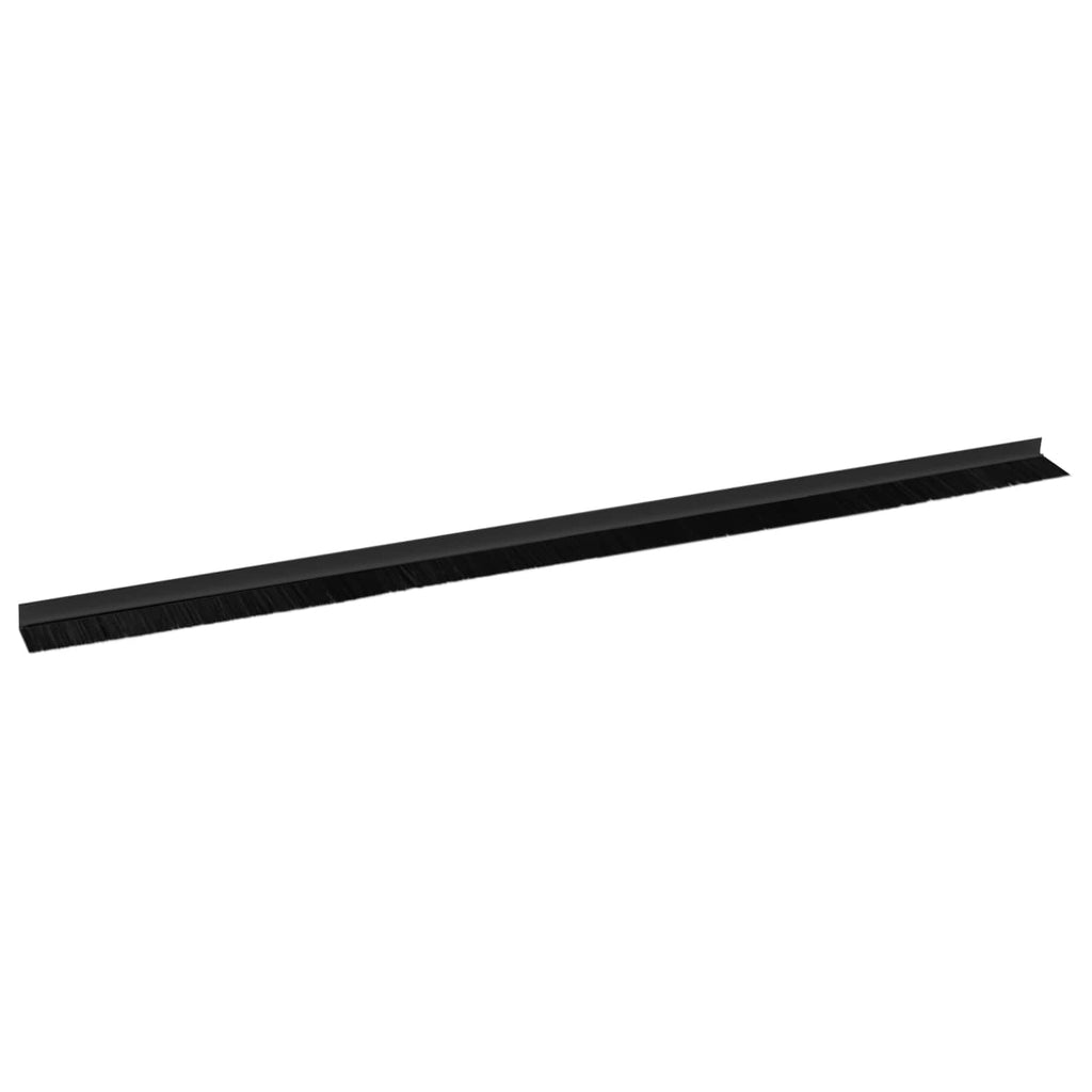 vidaXL Szczotki uszczelniające do drzwi samoprzylepne 12 pcs Czarny