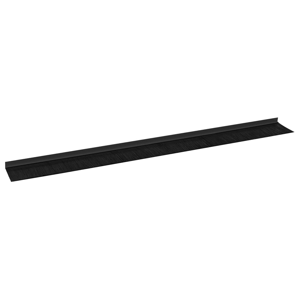 vidaXL Szczotki uszczelniające do drzwi samoprzylepne 12 pcs Czarny
