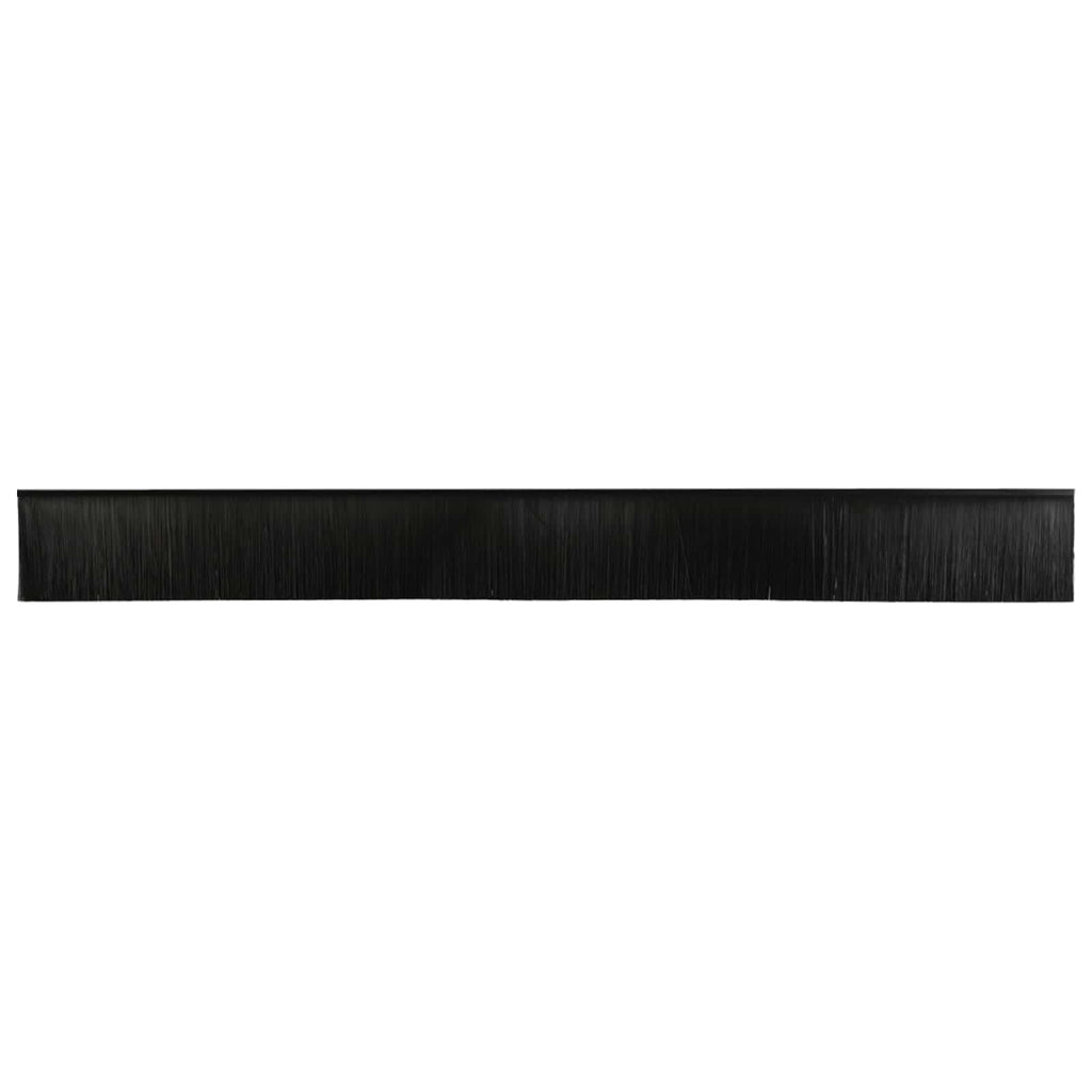 vidaXL Szczotki uszczelniające do drzwi samoprzylepne 12 pcs Czarny