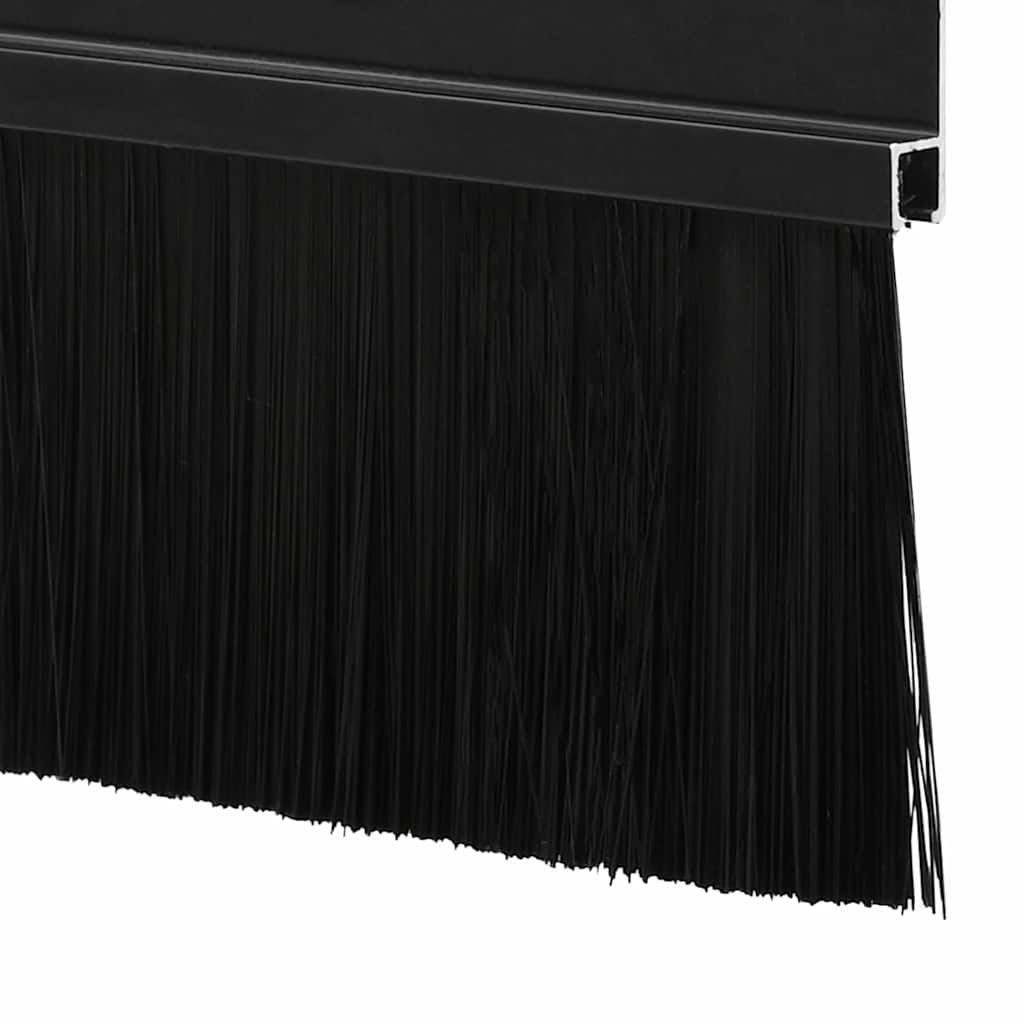 vidaXL Uszczelki z szczotką do drzwi na zatrzask 2 pcs Czarny 100 cm