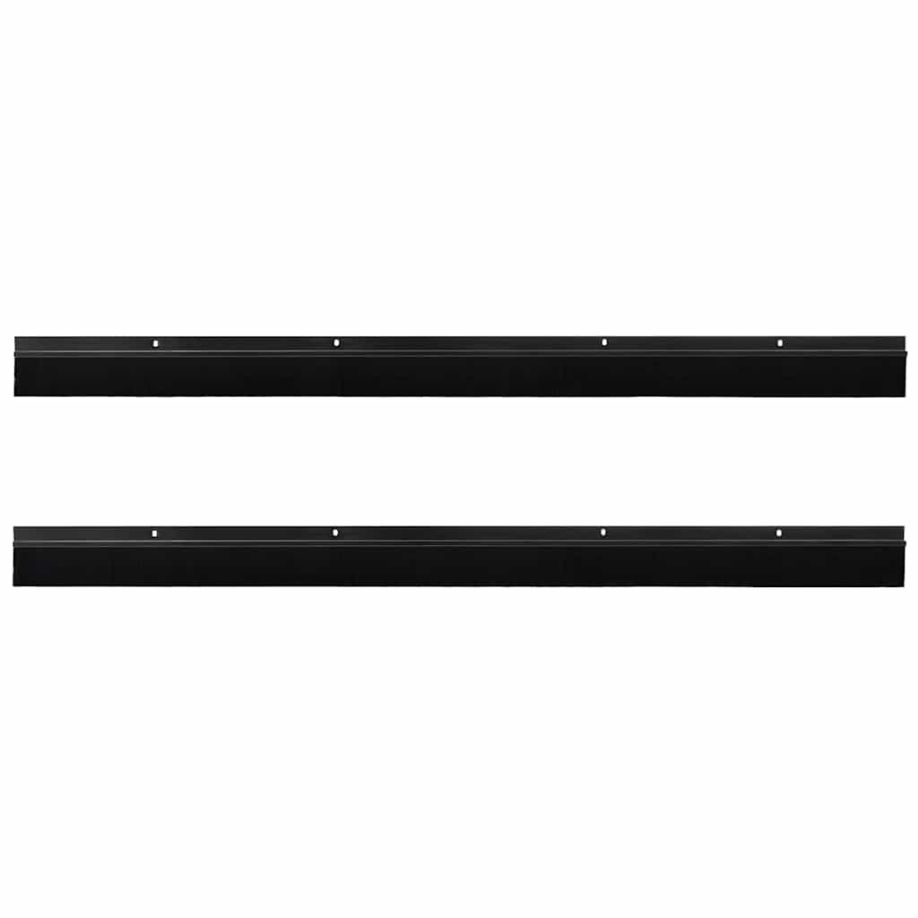 vidaXL Uszczelki z szczotką do drzwi na zatrzask 2 pcs Czarny 100 cm