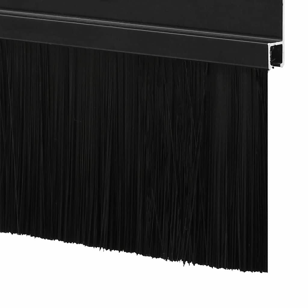 vidaXL Uszczelki z szczotką do drzwi na zatrzask 6 pcs Czarny 100 cm