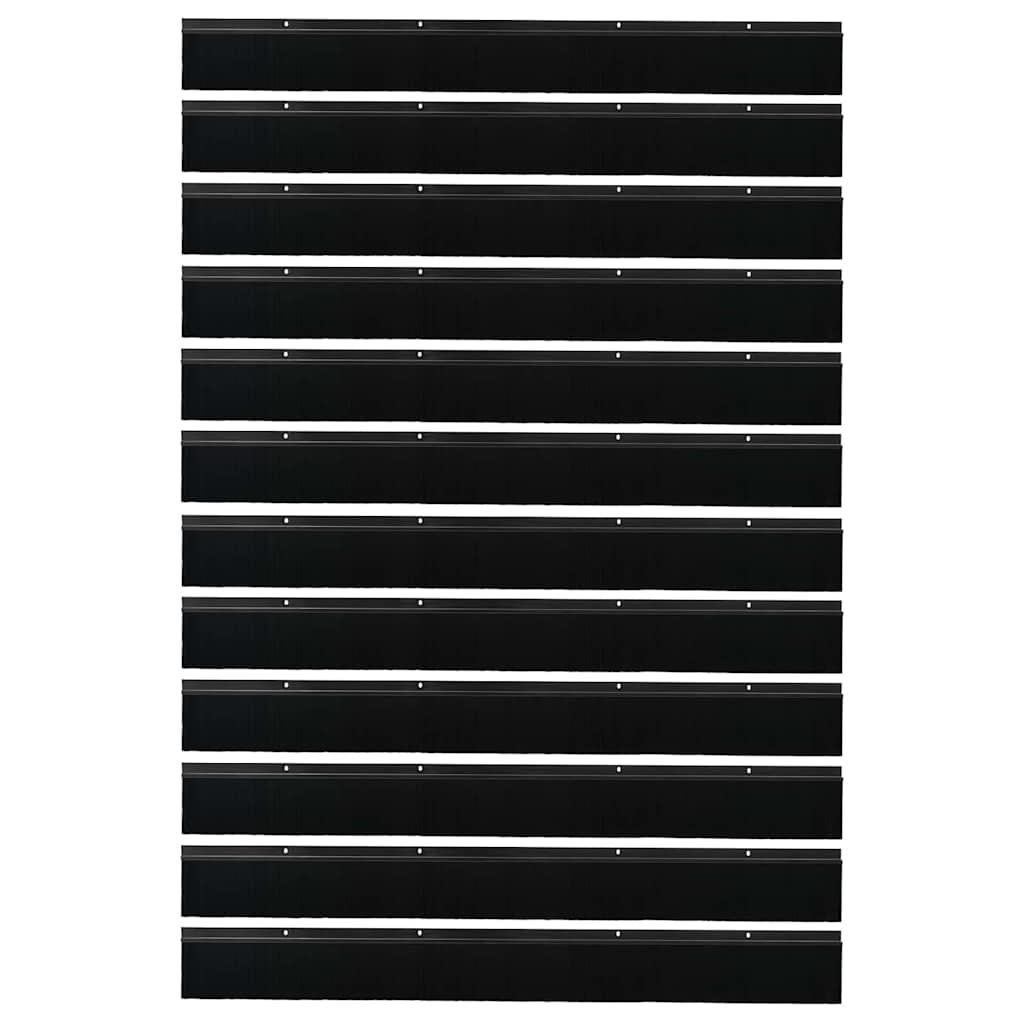vidaXL Uszczelki z szczotką do drzwi na zatrzask 12 pcs Czarny 100 cm
