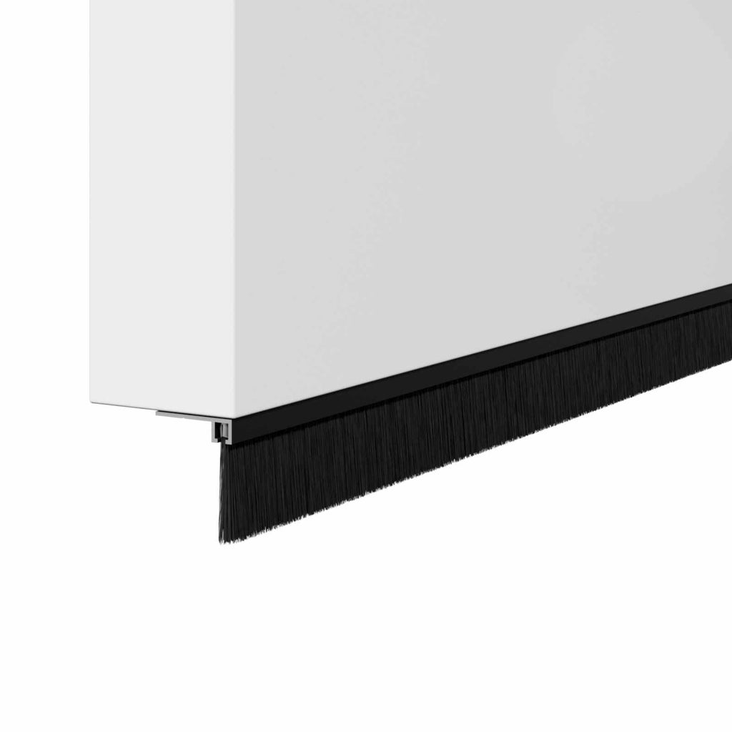 vidaXL Uszczelki z szczotką do drzwi na zatrzask 6 pcs Czarny 100 cm