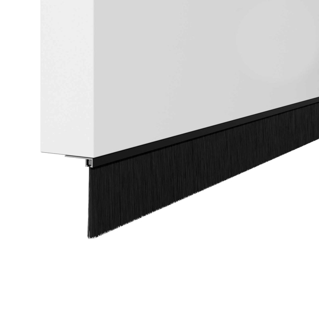 vidaXL Uszczelki z szczotką do drzwi na zatrzask 6 pcs Czarny 100 cm