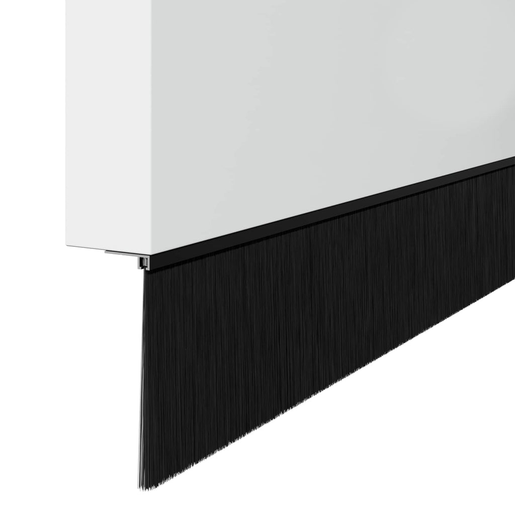 vidaXL Uszczelki z szczotką do drzwi na zatrzask 6 pcs Czarny 100 cm
