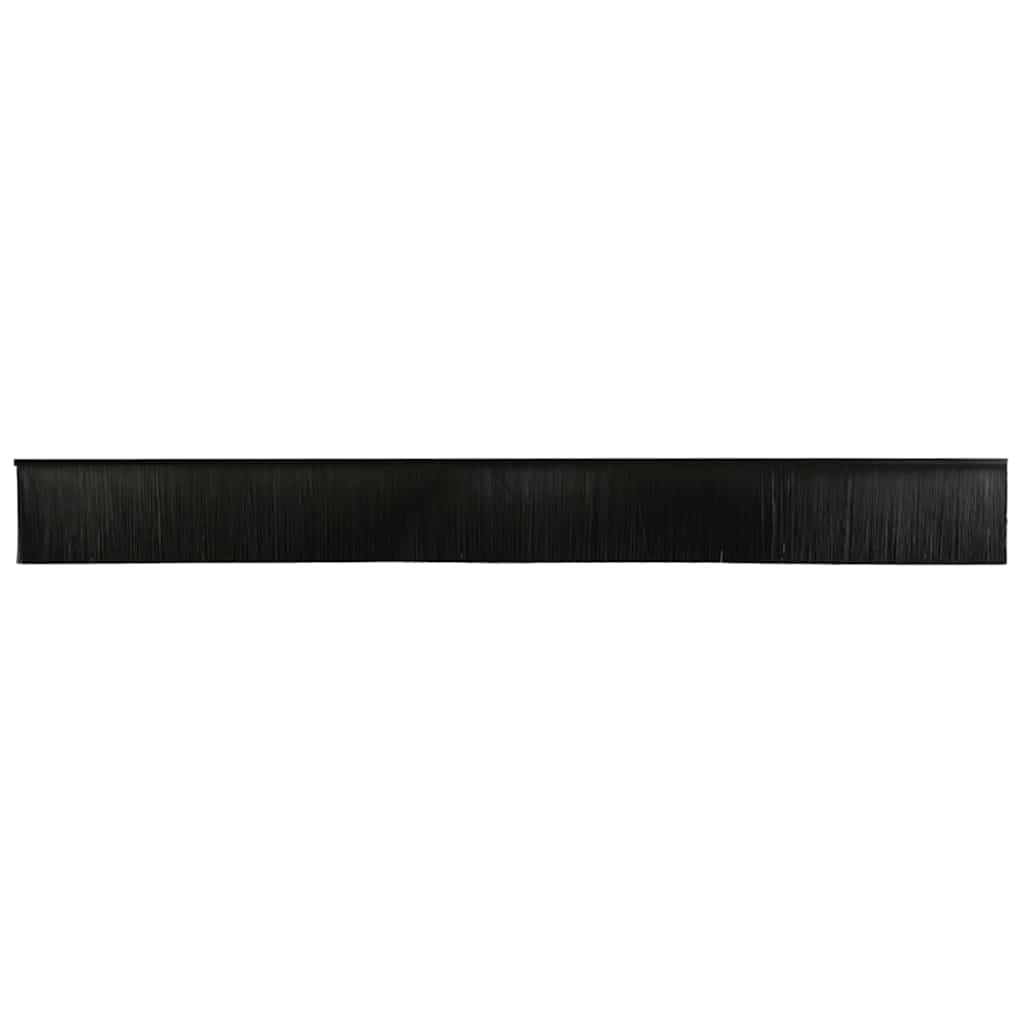 vidaXL Uszczelki z szczotką do drzwi na zatrzask 6 pcs Czarny 100 cm