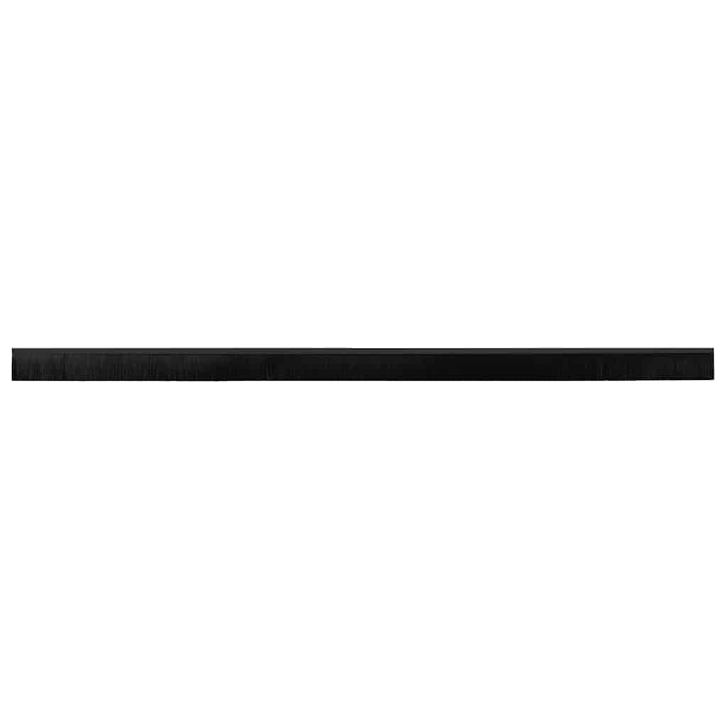 vidaXL Uszczelki z szczotką do drzwi na zatrzask 12 pcs Czarny 100 cm
