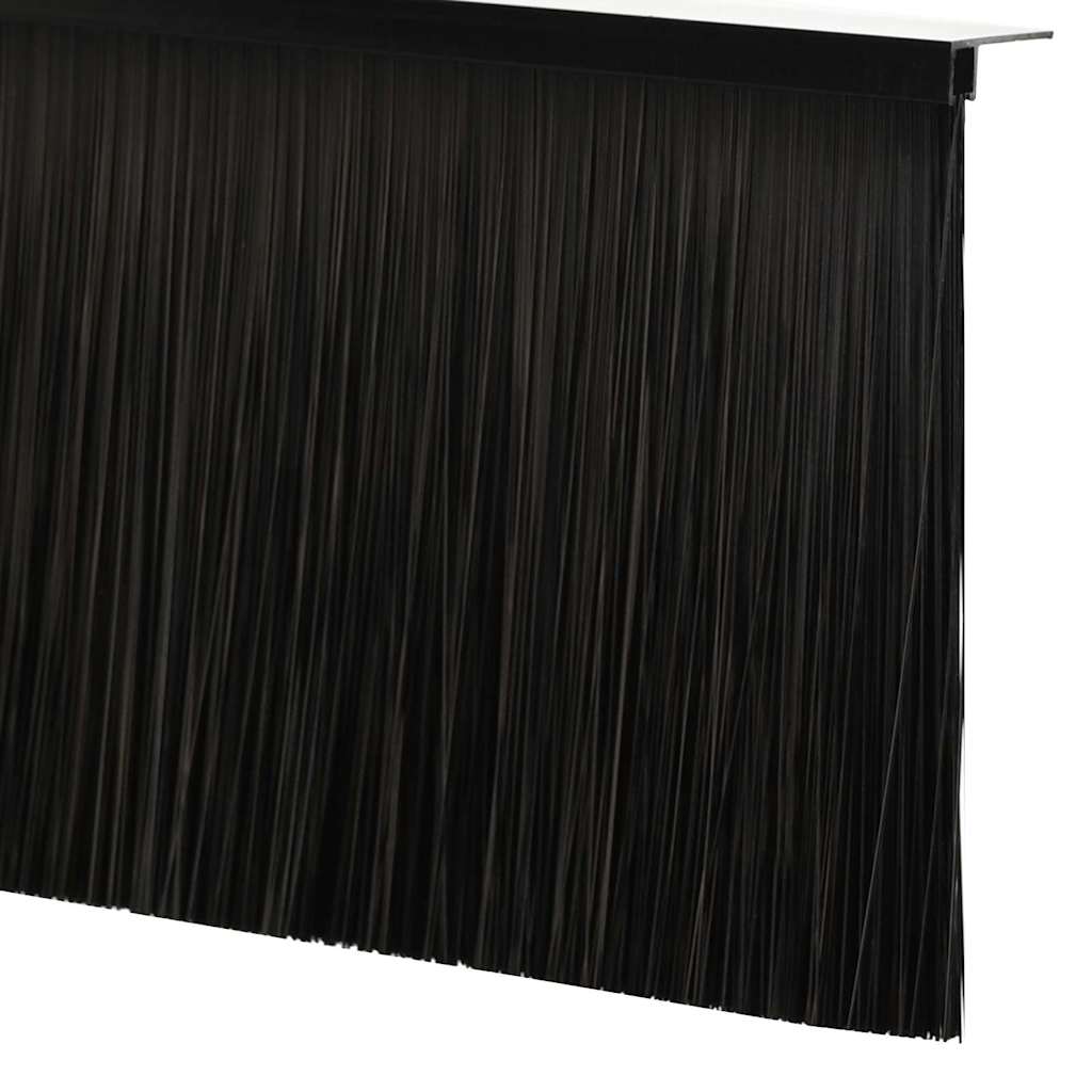 vidaXL Uszczelki z szczotką do drzwi na zatrzask 12 pcs Czarny 100 cm