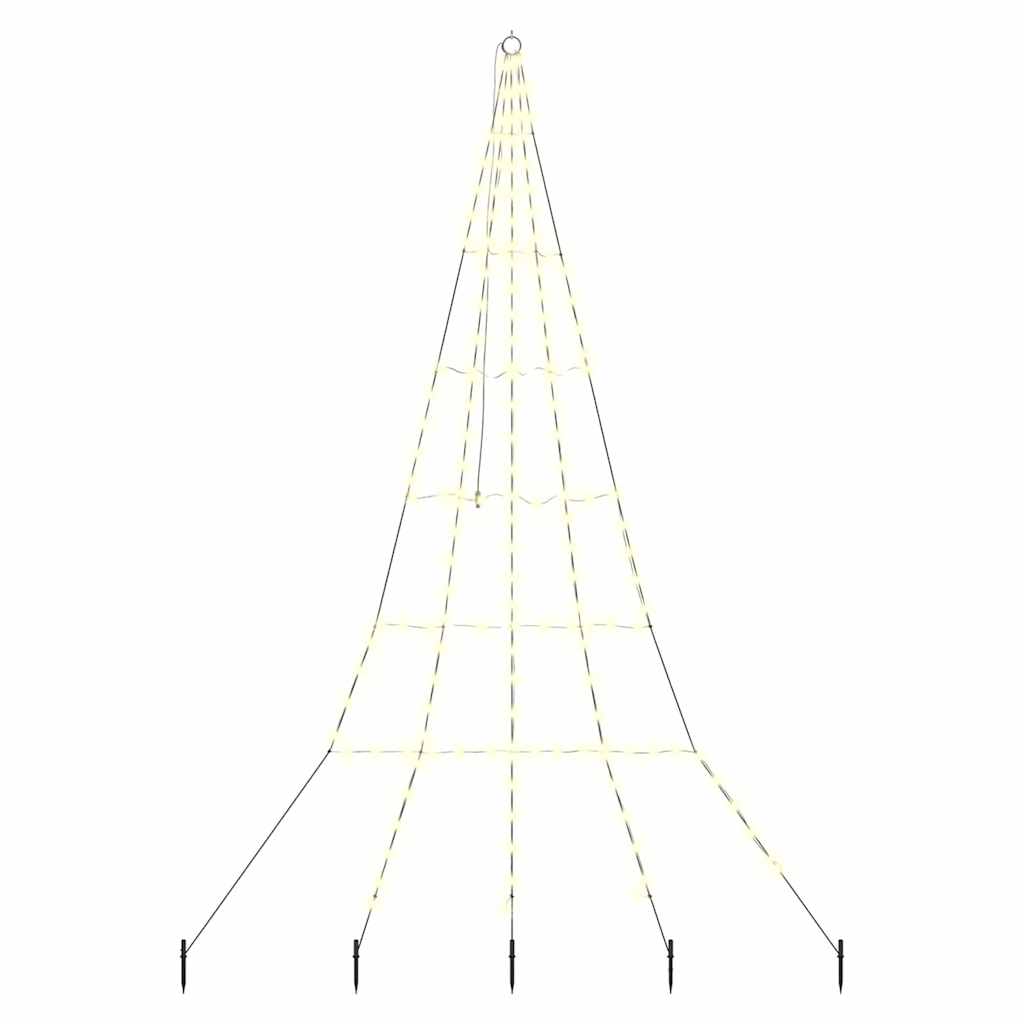 vidaXL Ledowa Choinka Bożonarodzeniowa z Kolcami do Ziemi 306 cm Metal
