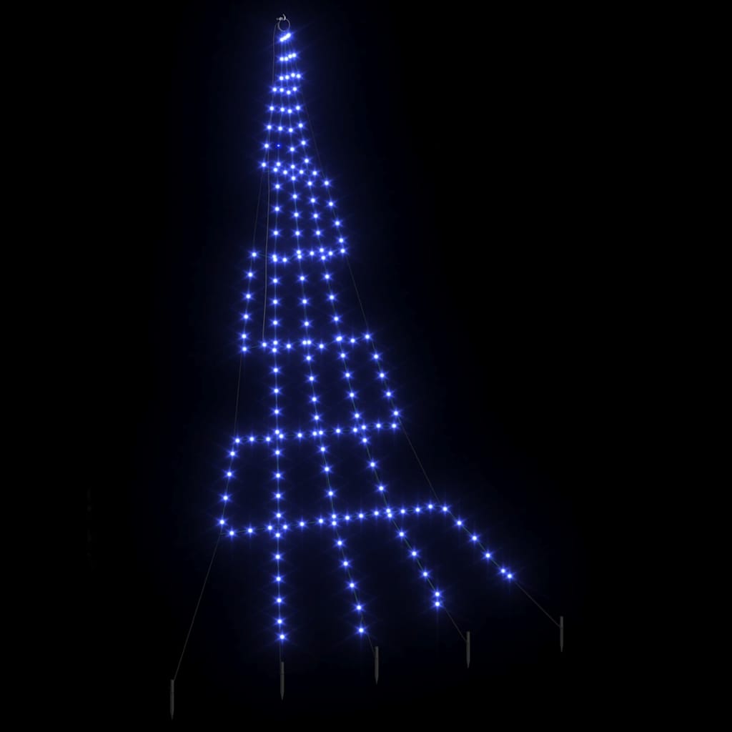 vidaXL Ledowa Choinka Bożonarodzeniowa z Kolcami do Ziemi 306 cm Metal