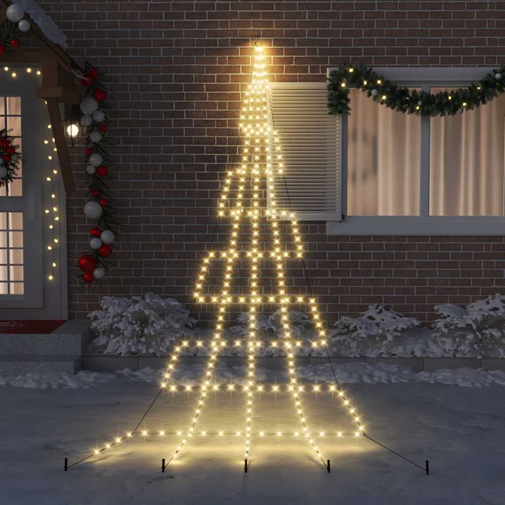 vidaXL Ledowa Choinka Bożonarodzeniowa z Kolcami do Ziemi 511 cm Metal