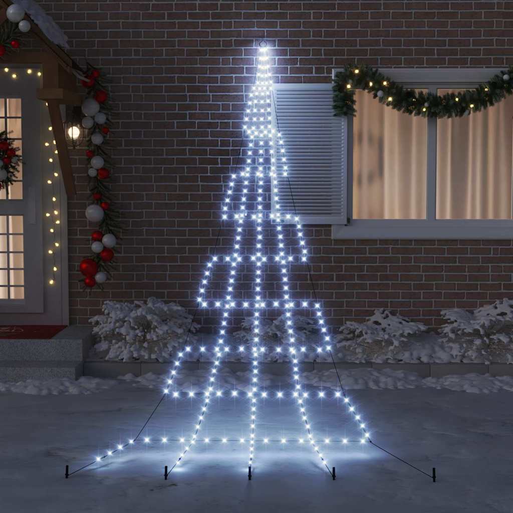 vidaXL Ledowa Choinka Bożonarodzeniowa z Kolcami do Ziemi 511 cm Metal