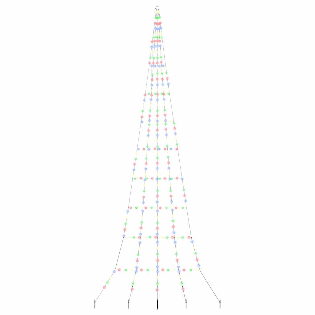 vidaXL Ledowa Choinka Bożonarodzeniowa z Kolcami do Ziemi 511 cm Metal