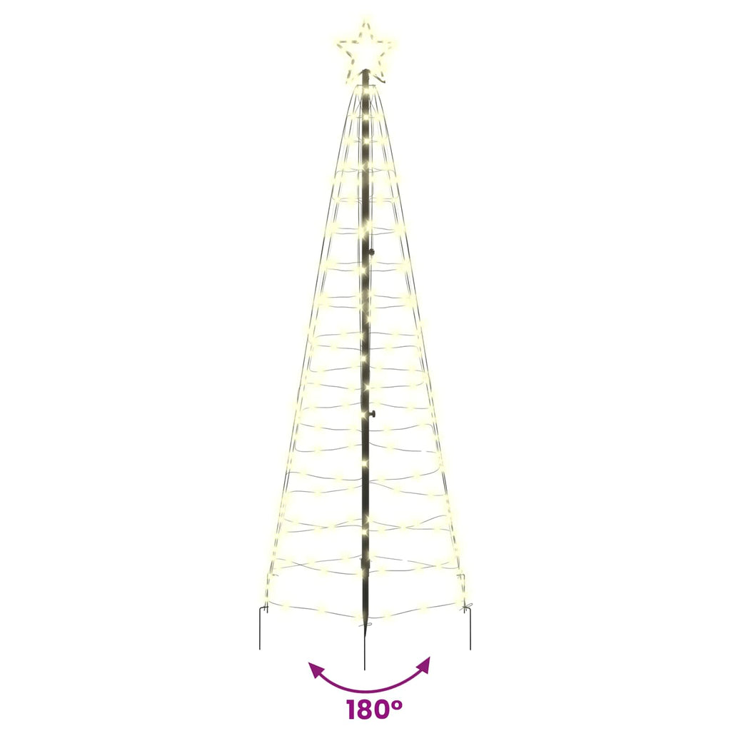 vidaXL Choinka świąteczna LED 250 cm 390 LED Ciepła biel Stal
