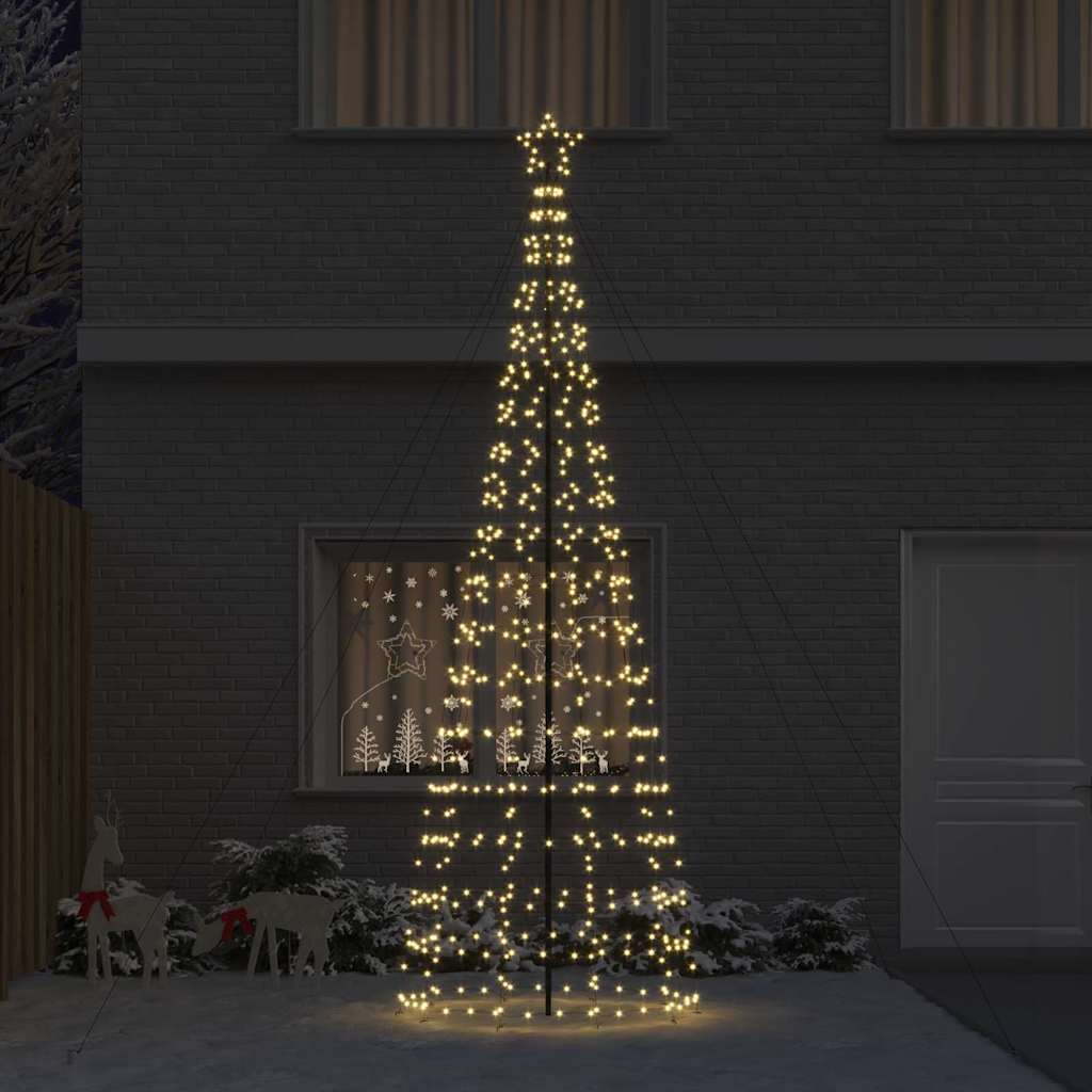 vidaXL Choinka świąteczna LED EKENAS 400 cm 800 LED Ciepła biel Stal