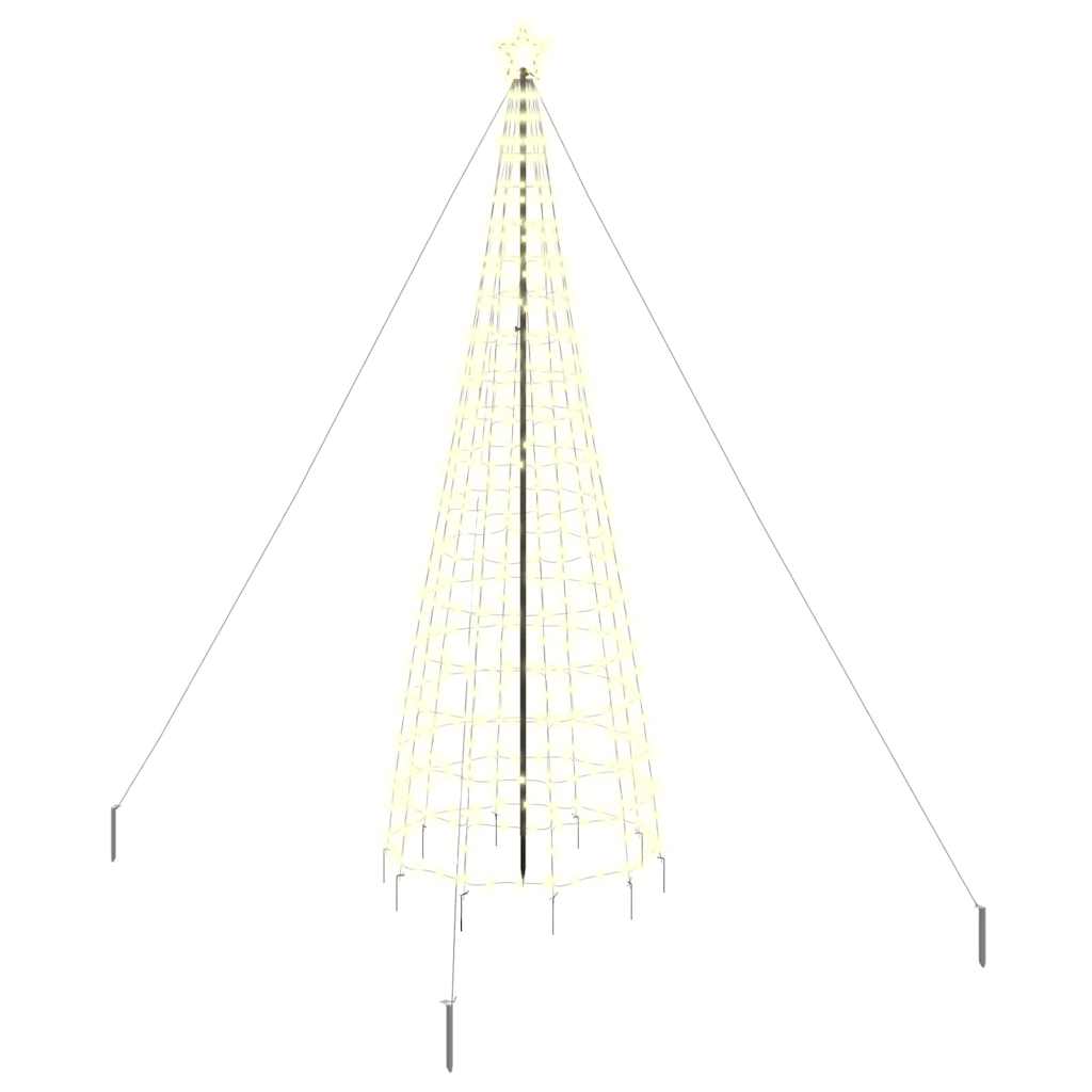 vidaXL Choinka świąteczna LED EKENAS 400 cm 800 LED Ciepła biel Stal