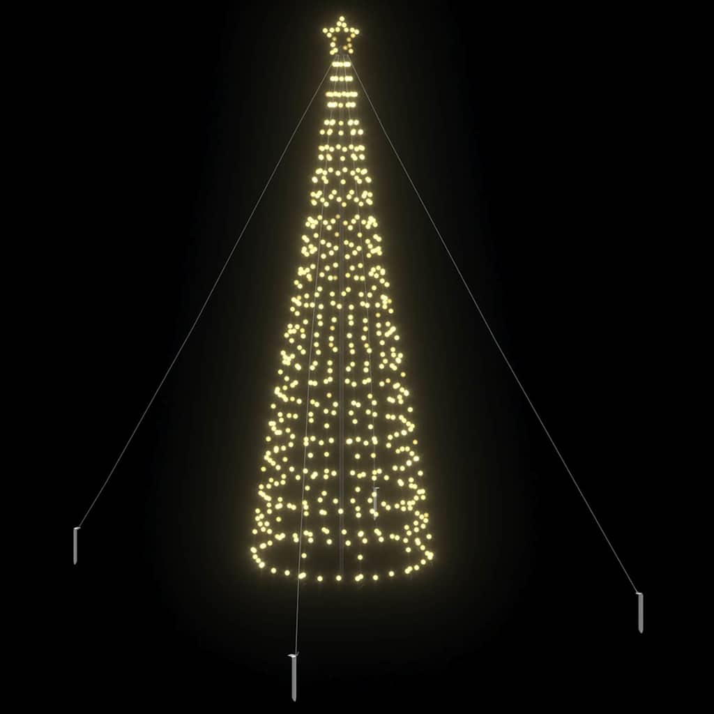 vidaXL Choinka świąteczna LED EKENAS 400 cm 800 LED Ciepła biel Stal