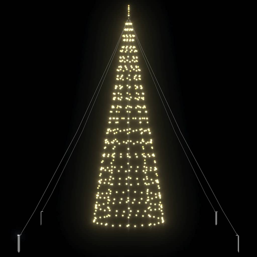 vidaXL Choinka świąteczna LED EKENAS 400 cm 800 LED Ciepła biel Stal