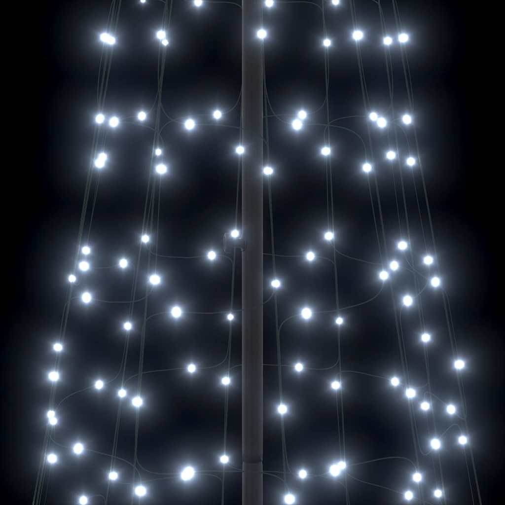 vidaXL Choinka świąteczna LED EKENAS 400 cm 800 LED Chłodna biel Stal