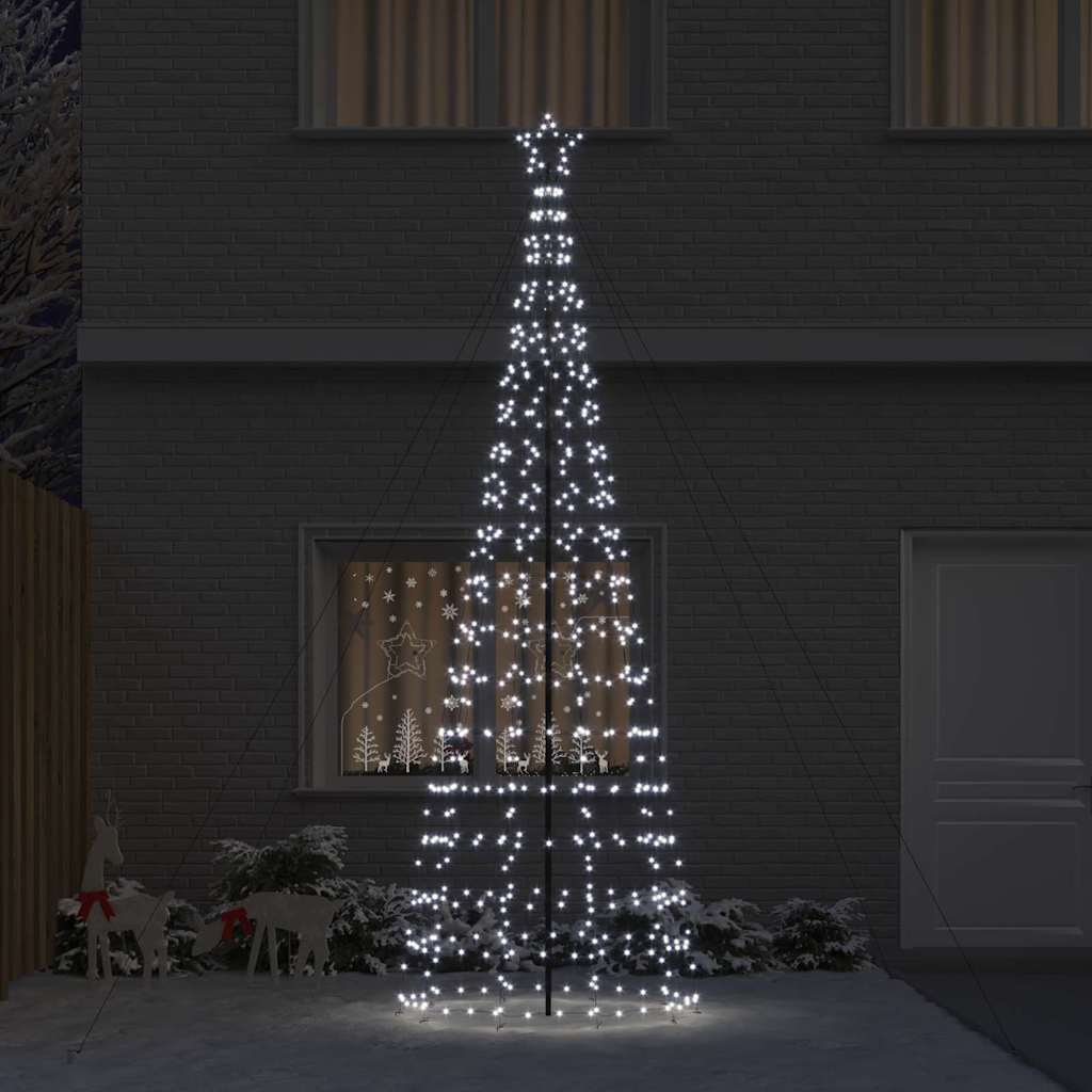 vidaXL Choinka świąteczna LED EKENAS 400 cm 800 LED Chłodna biel Stal