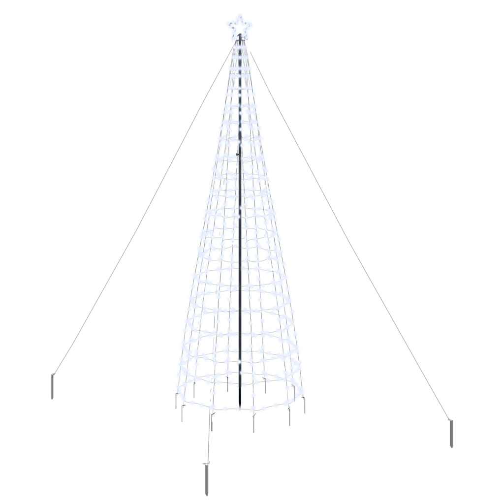vidaXL Choinka świąteczna LED EKENAS 400 cm 800 LED Chłodna biel Stal