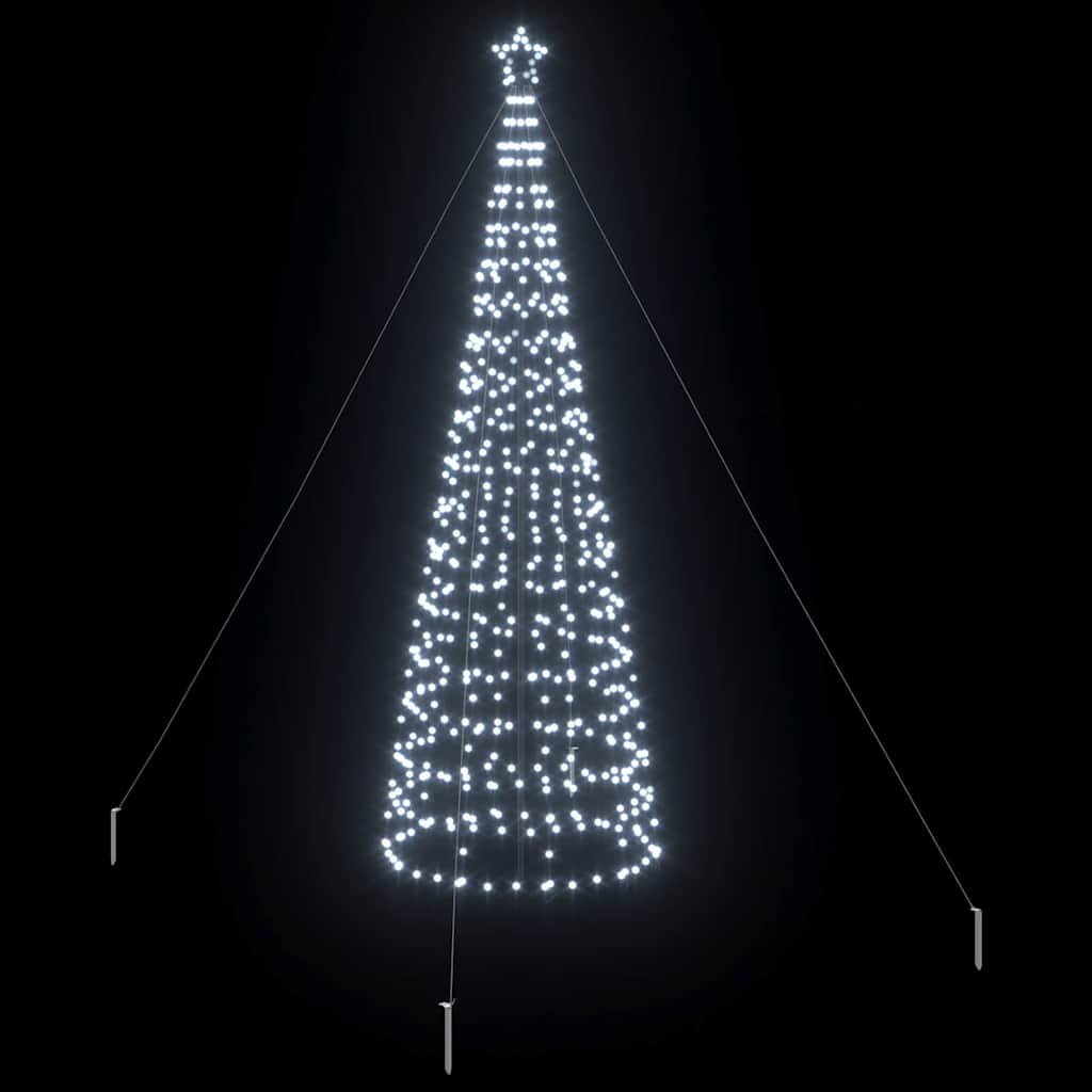 vidaXL Choinka świąteczna LED EKENAS 400 cm 800 LED Chłodna biel Stal