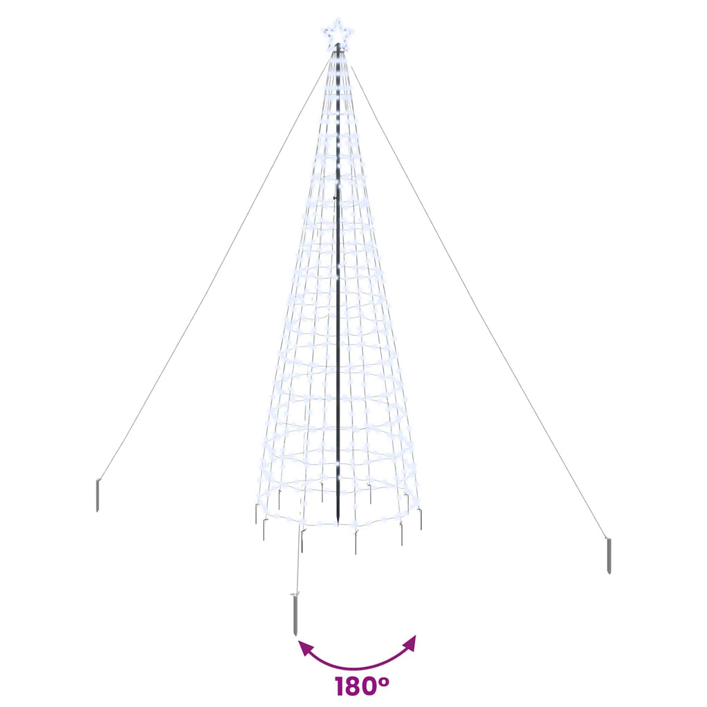 vidaXL Choinka świąteczna LED EKENAS 400 cm 800 LED Chłodna biel Stal