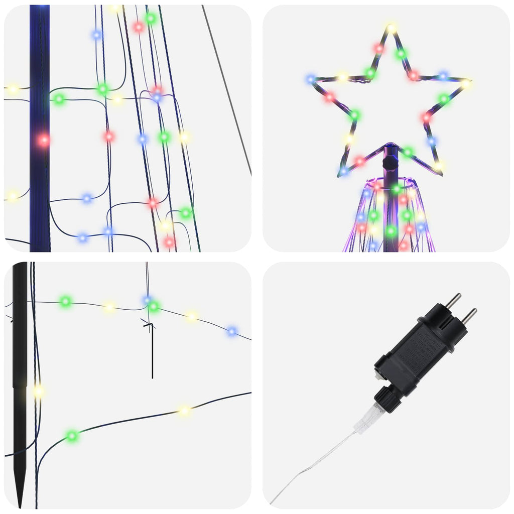 vidaXL Choinka świąteczna LED EKENAS 400 cm 800 LED Wielokolorowy Stal