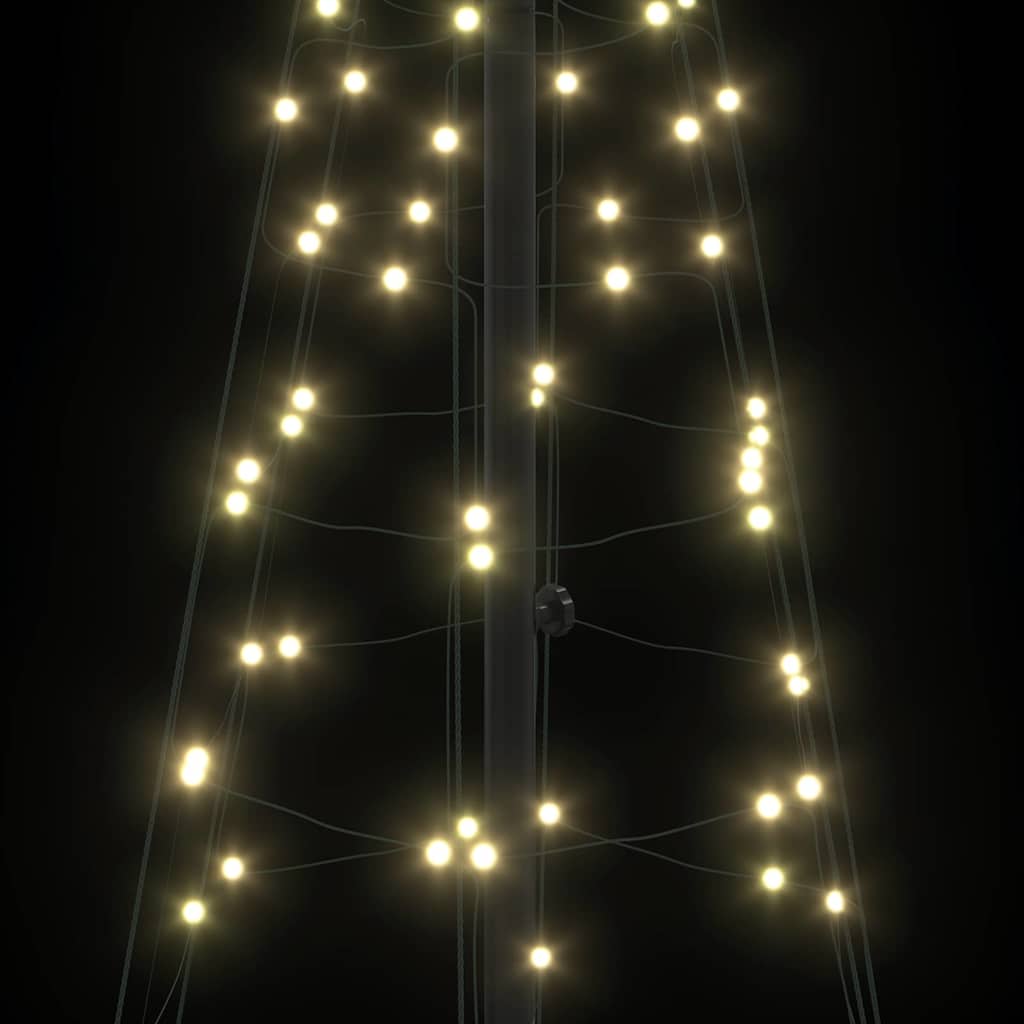 vidaXL Choinka świąteczna LED z podstawą Ciepła biel 250 cm Żelazo
