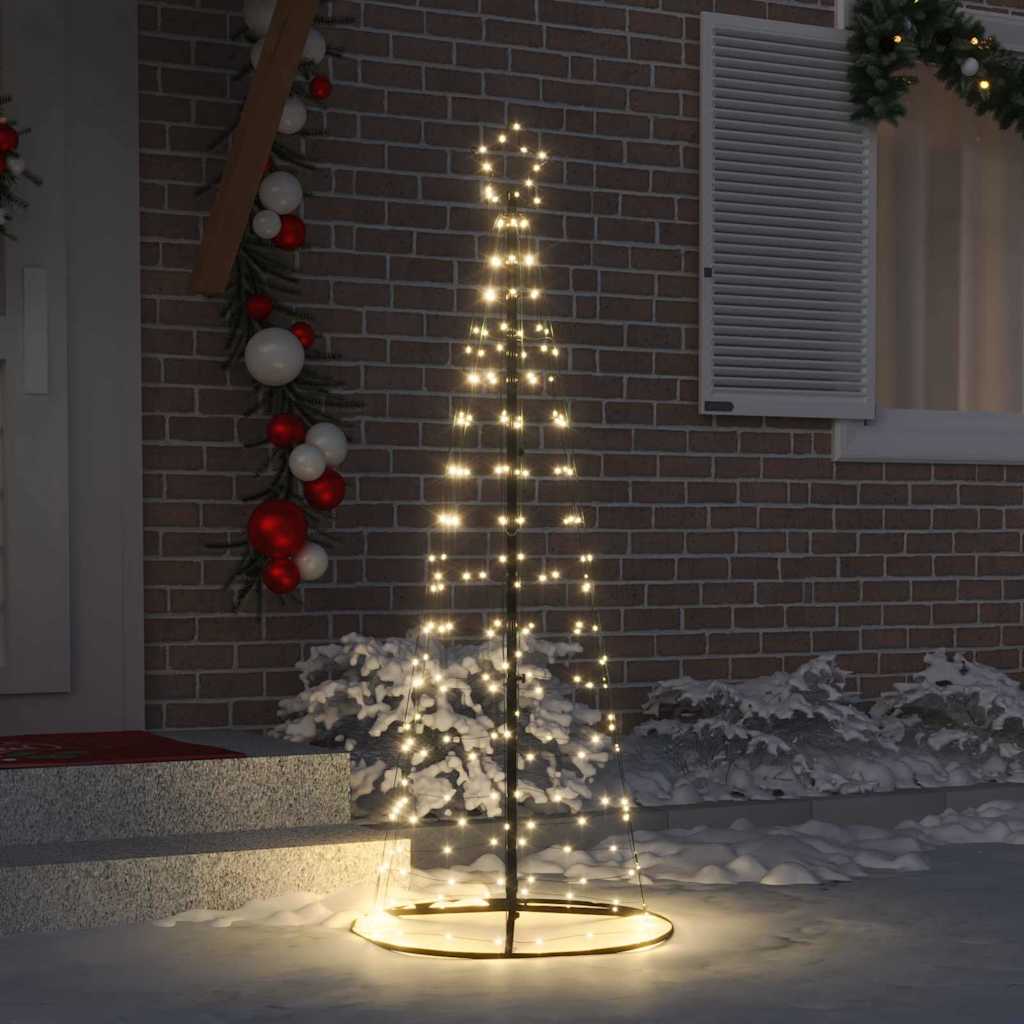 vidaXL Choinka świąteczna LED z podstawą Ciepła biel 250 cm Żelazo