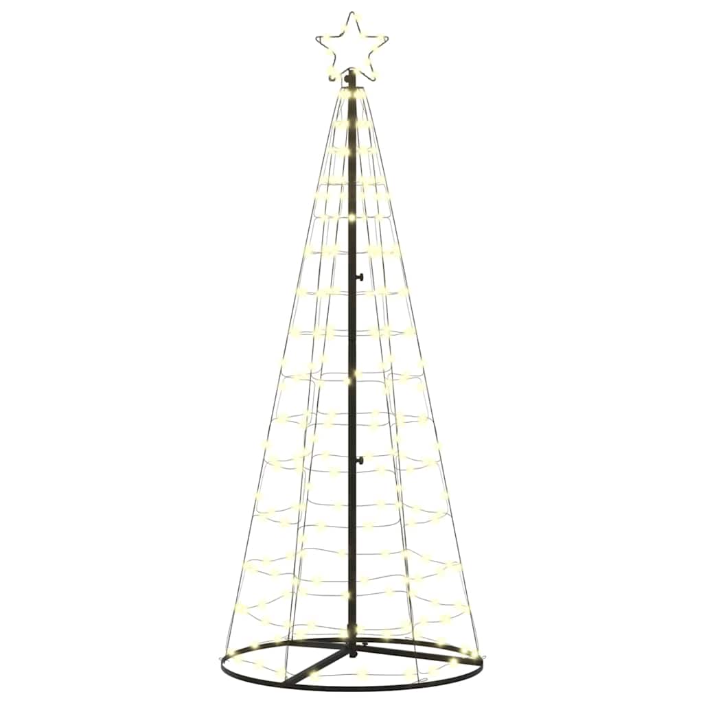 vidaXL Choinka świąteczna LED z podstawą Ciepła biel 250 cm Żelazo