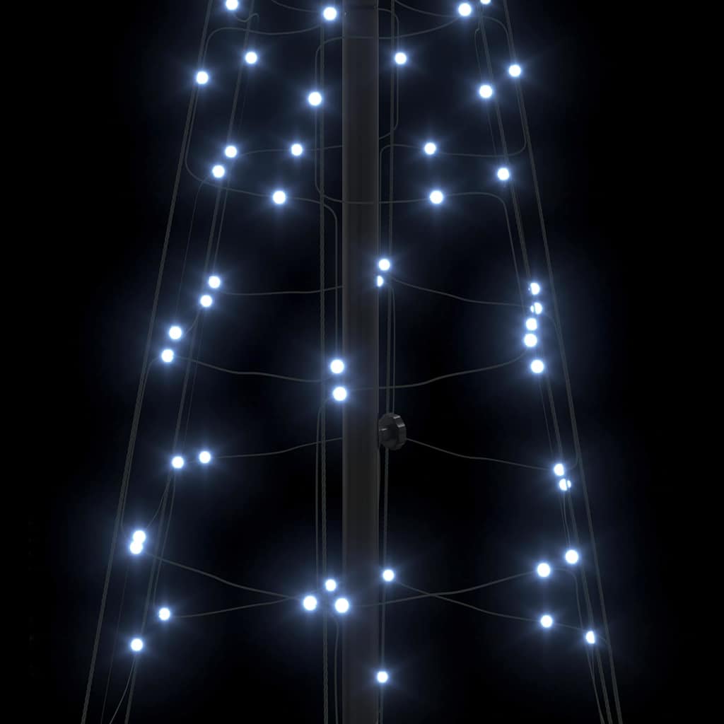 vidaXL Choinka świąteczna LED EKENAS 250 cm 390 LED Chłodna biel Stal
