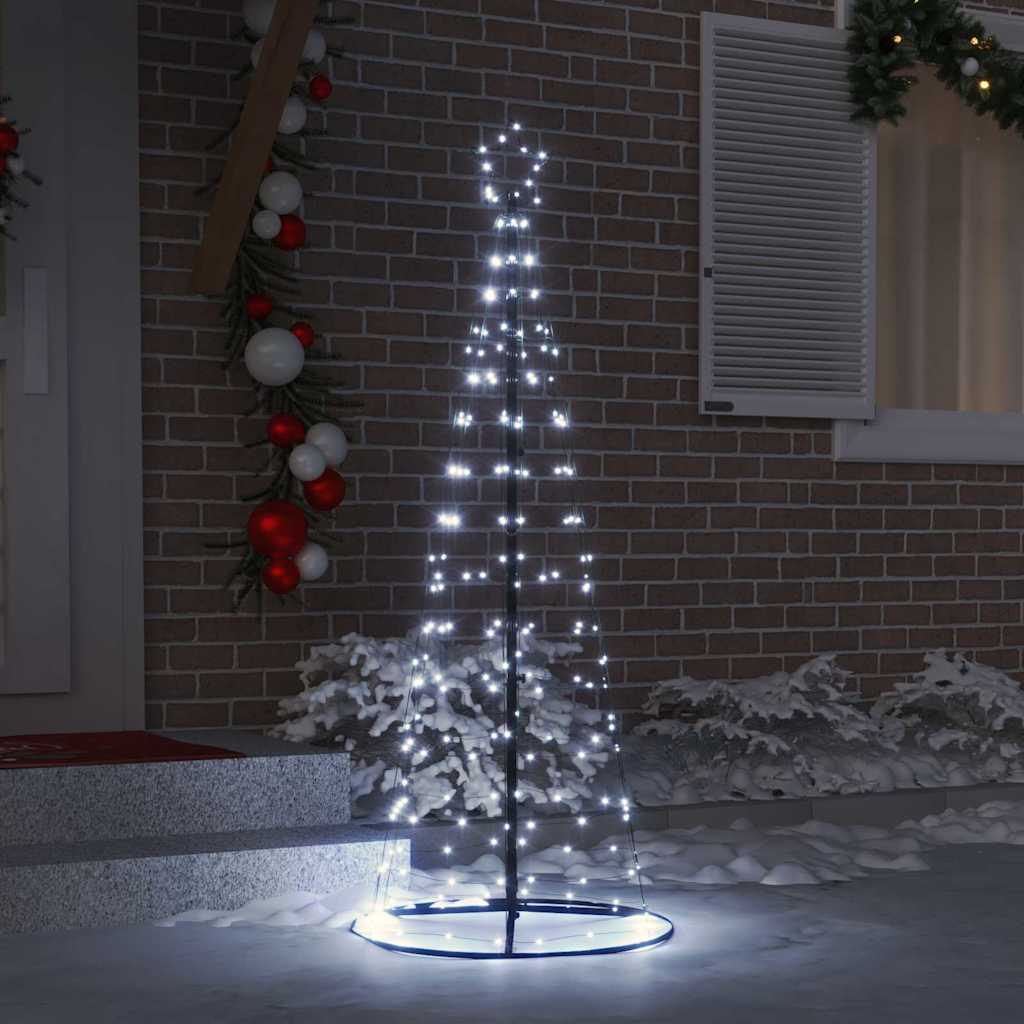 vidaXL Choinka świąteczna LED EKENAS 250 cm 390 LED Chłodna biel Stal