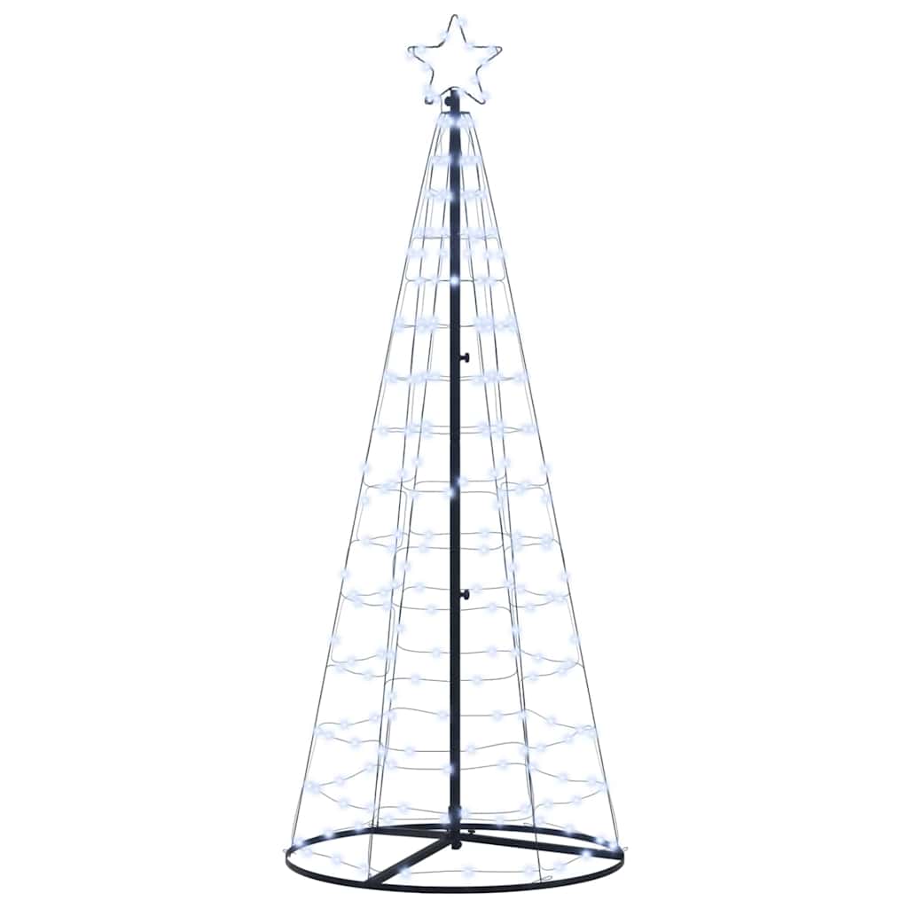 vidaXL Choinka świąteczna LED EKENAS 250 cm 390 LED Chłodna biel Stal