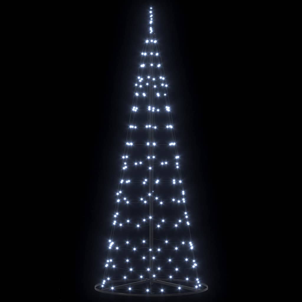 vidaXL Choinka świąteczna LED EKENAS 250 cm 390 LED Chłodna biel Stal