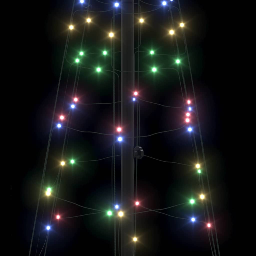 vidaXL Choinka świąteczna LED EKENAS 250 cm 390 LED Wielokolorowy Stal