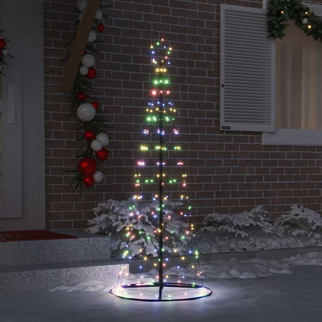 vidaXL Choinka świąteczna LED EKENAS 250 cm 390 LED Wielokolorowy Stal