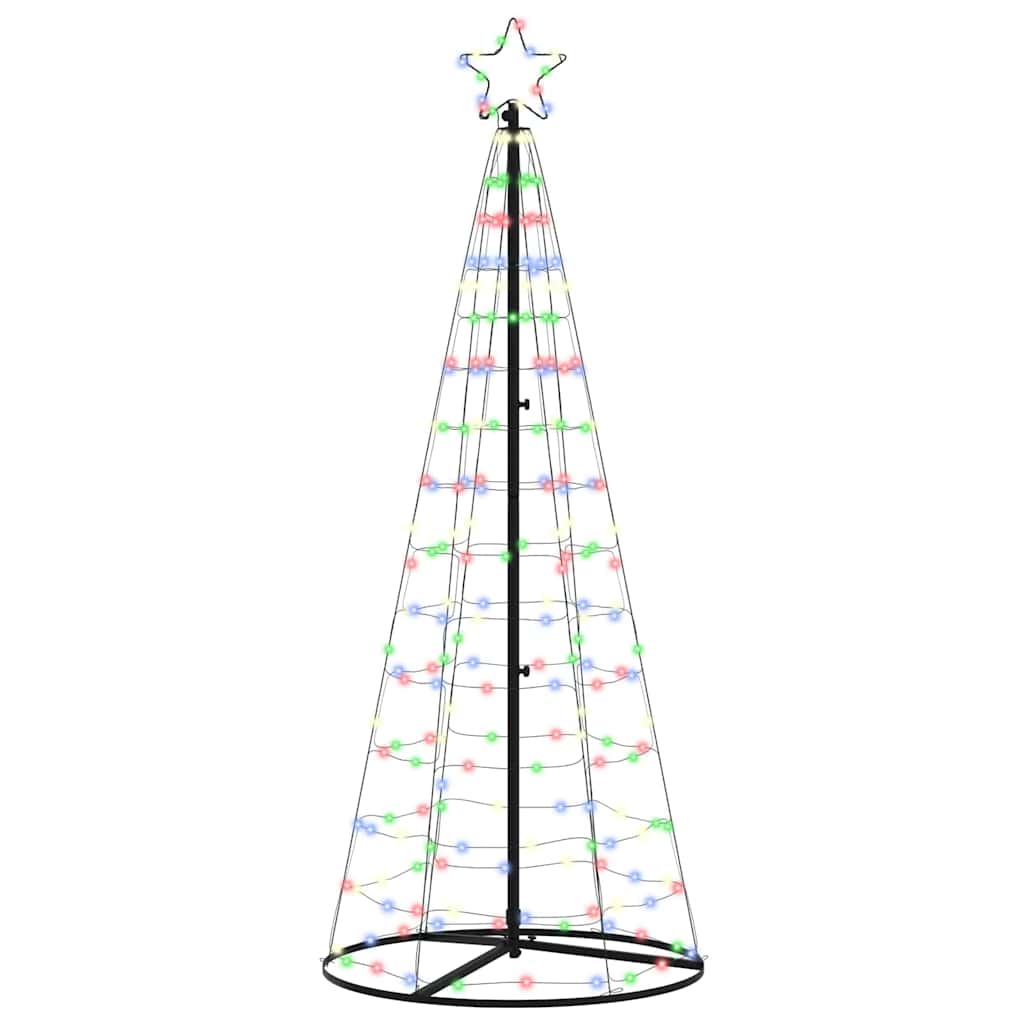 vidaXL Choinka świąteczna LED EKENAS 250 cm 390 LED Wielokolorowy Stal