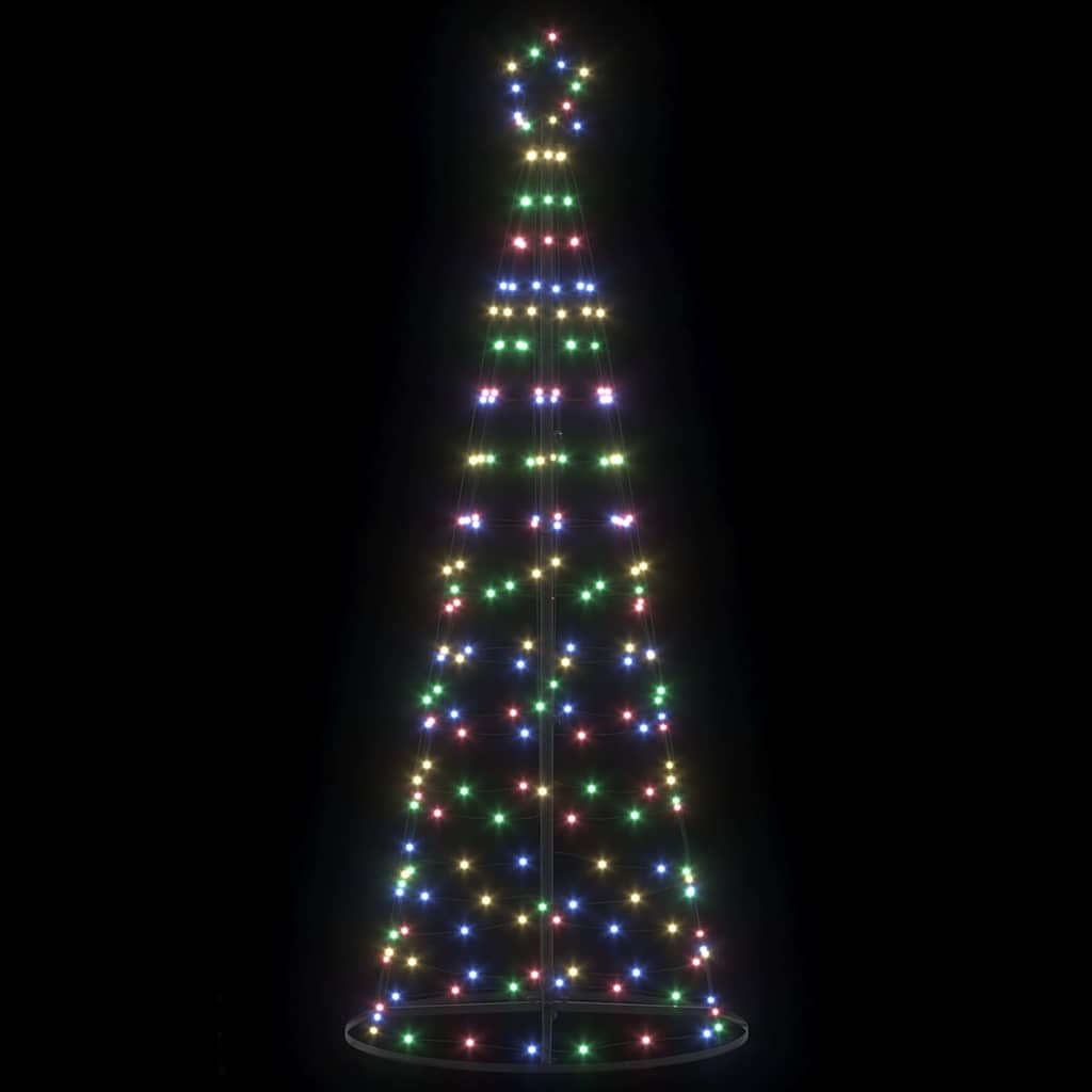 vidaXL Choinka świąteczna LED EKENAS 250 cm 390 LED Wielokolorowy Stal