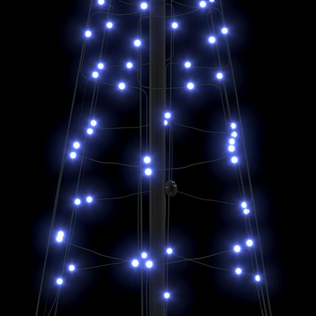vidaXL Choinka świąteczna LED EKENAS 250 cm 390 LED Niebieski Stal