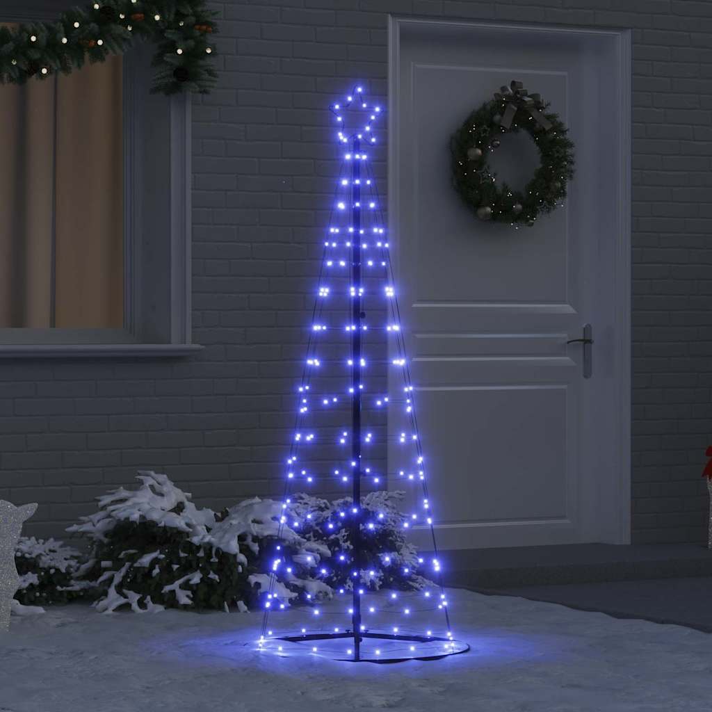 vidaXL Choinka świąteczna LED EKENAS 250 cm 390 LED Niebieski Stal