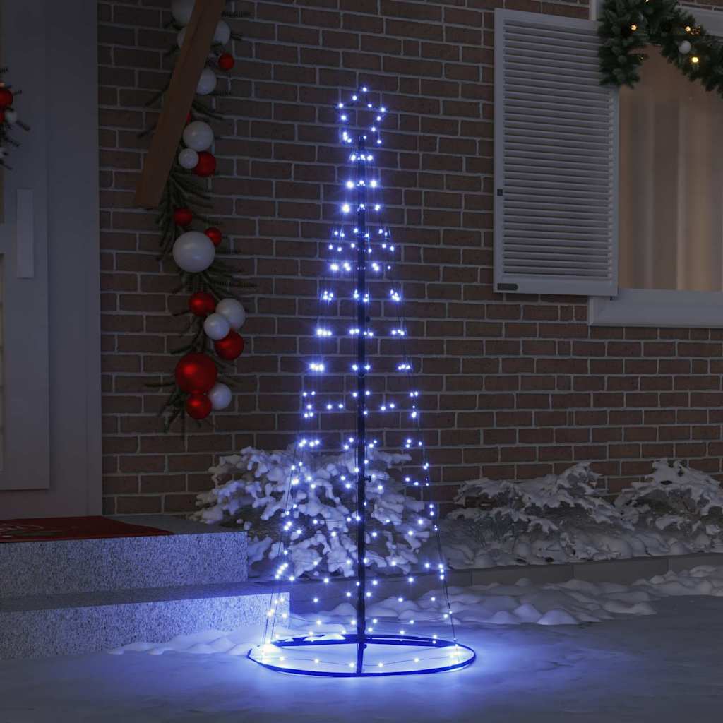 vidaXL Choinka świąteczna LED EKENAS 250 cm 390 LED Niebieski Stal
