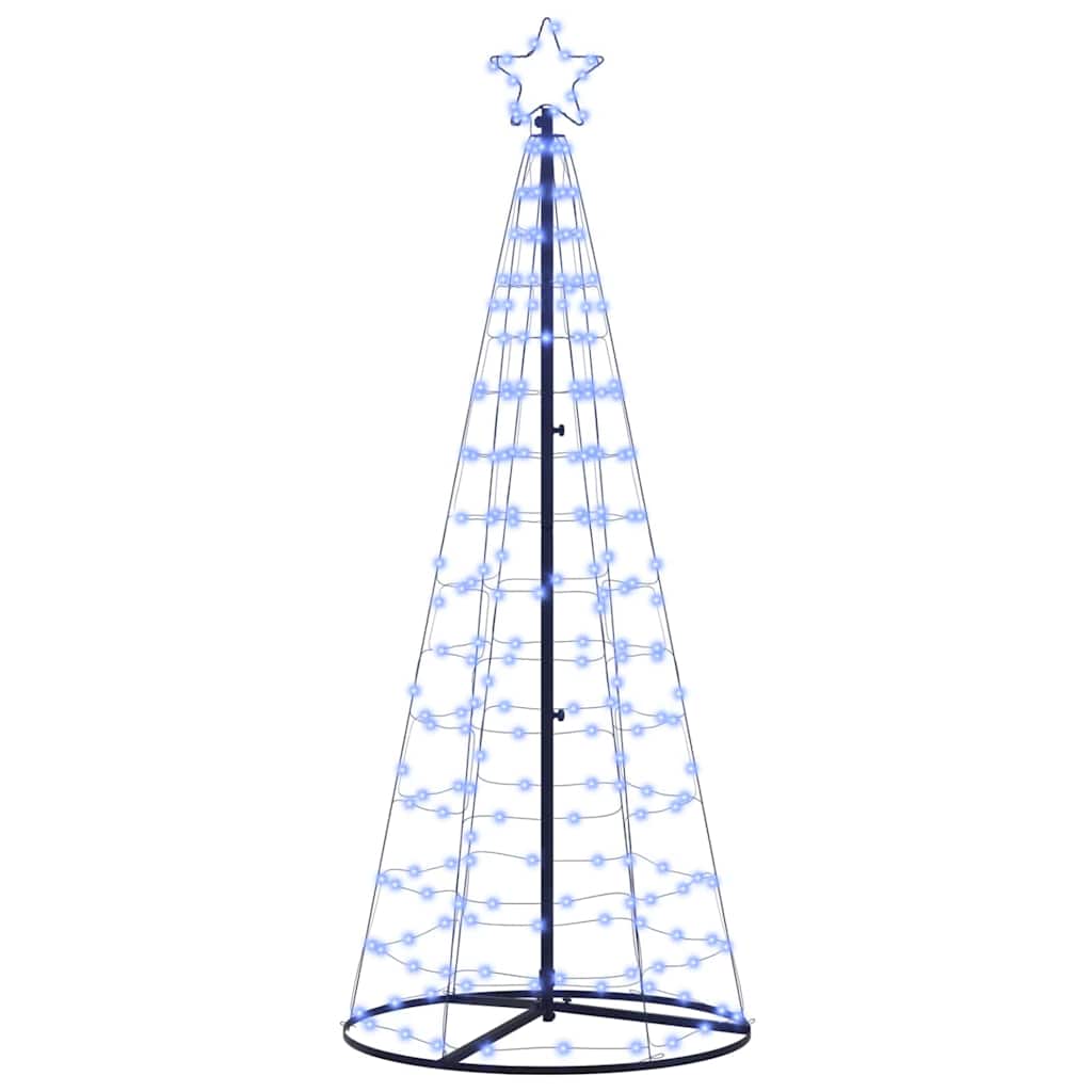 vidaXL Choinka świąteczna LED EKENAS 250 cm 390 LED Niebieski Stal
