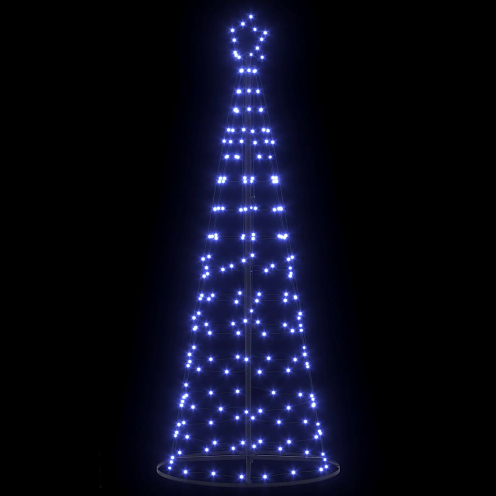 vidaXL Choinka świąteczna LED EKENAS 250 cm 390 LED Niebieski Stal