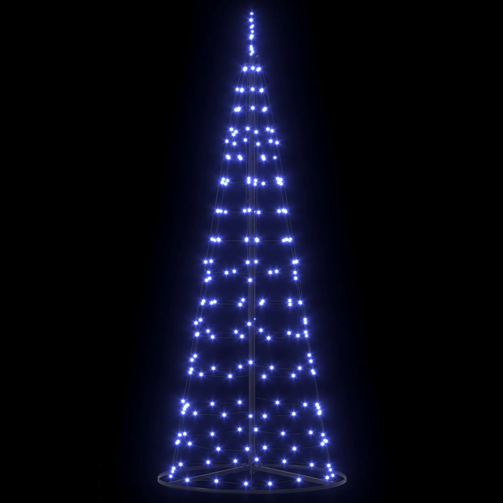 vidaXL Choinka świąteczna LED EKENAS 250 cm 390 LED Niebieski Stal