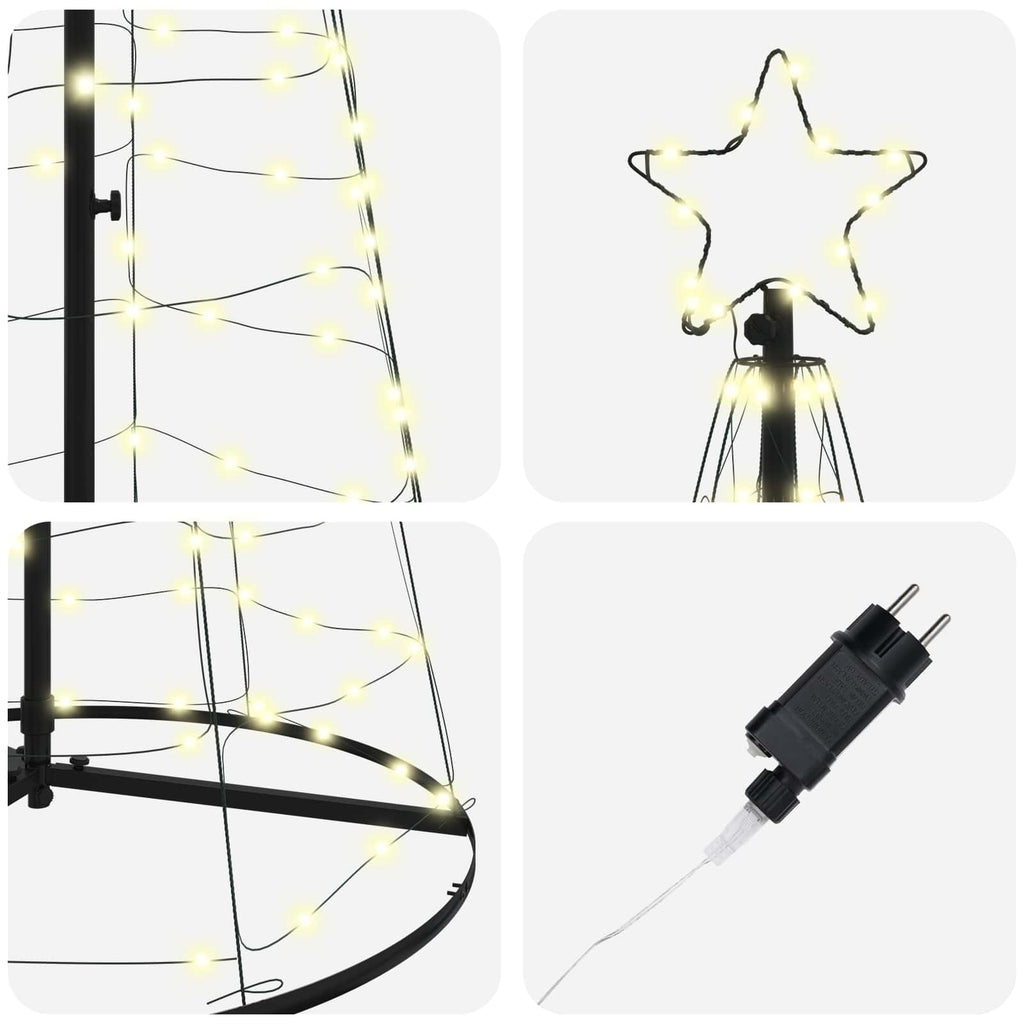 vidaXL Choinka świąteczna LED EKENAS 400 cm 800 LED Ciepła biel Stal