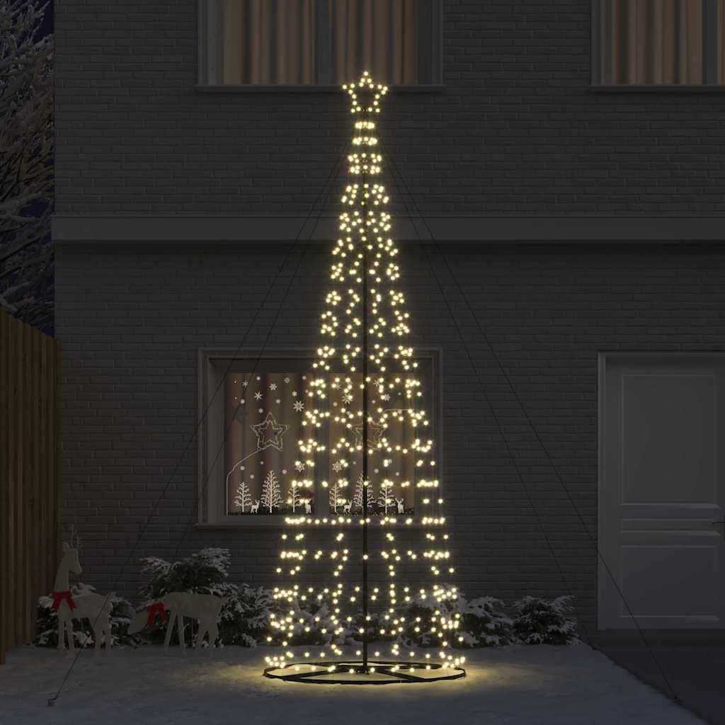 vidaXL Choinka świąteczna LED EKENAS 400 cm 800 LED Ciepła biel Stal